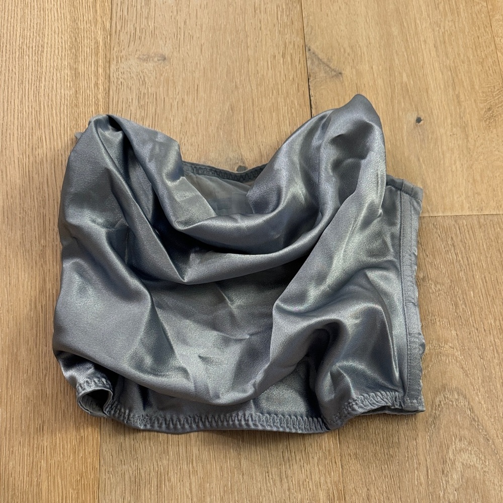 Sleek Gray Satin top